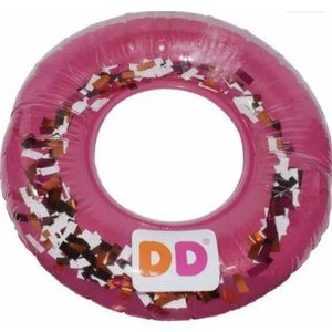 NEW 2017 Dunkin Donuts Pink "Dunkin" Donut Pool Float 30" Wide Item 911384 8+